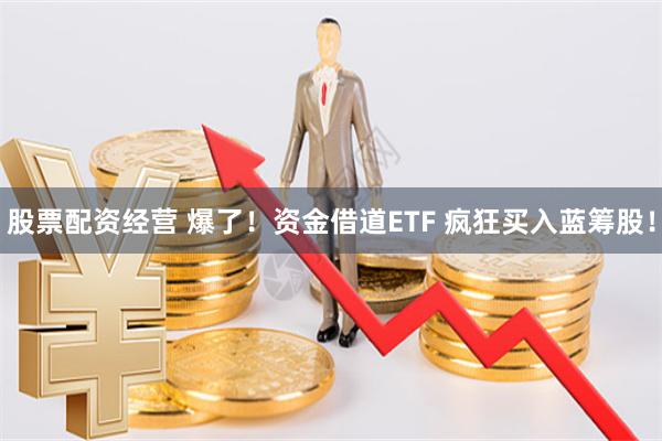 股票配资经营 爆了！资金借道ETF 疯狂买入蓝筹股！