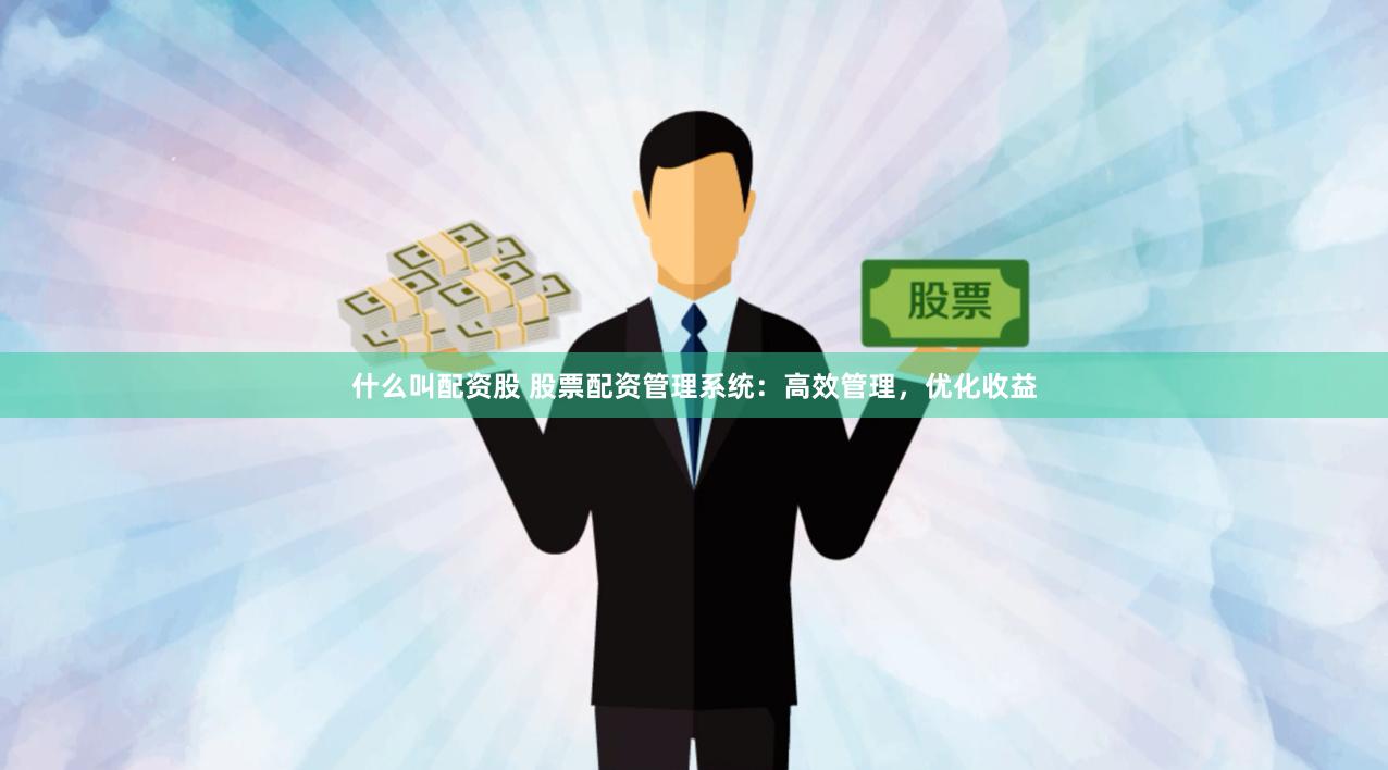 什么叫配资股 股票配资管理系统：高效管理，优化收益
